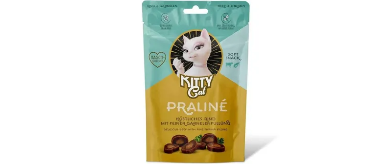 KITTY Cat Katzen-Snack KittyCat Praliné Rind, Garnele 10 x 50 g