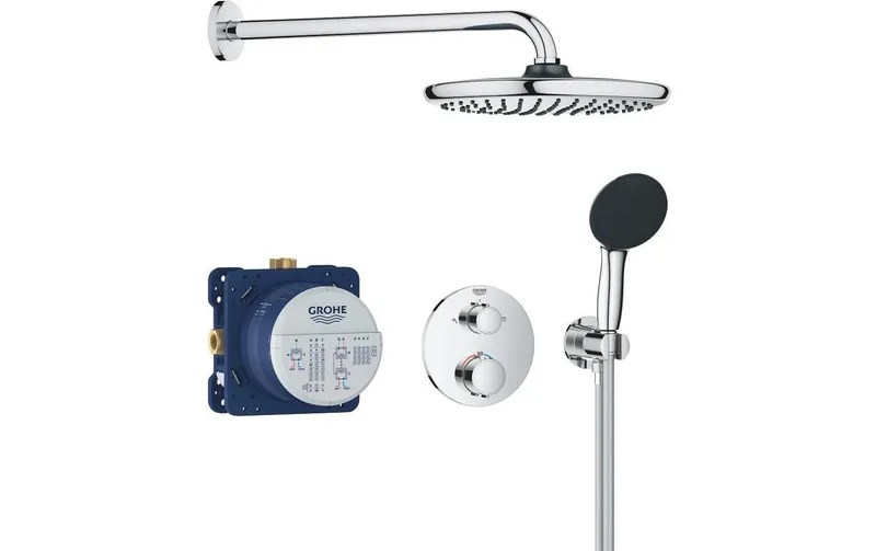 GROHE Precision Unterputz Thermostat 25 cm Kopfbrause Chrom