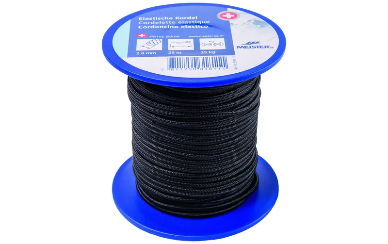 Meister Gummi-Spannseil Ø 2,8 mm, 25 m, 25 kg, nero