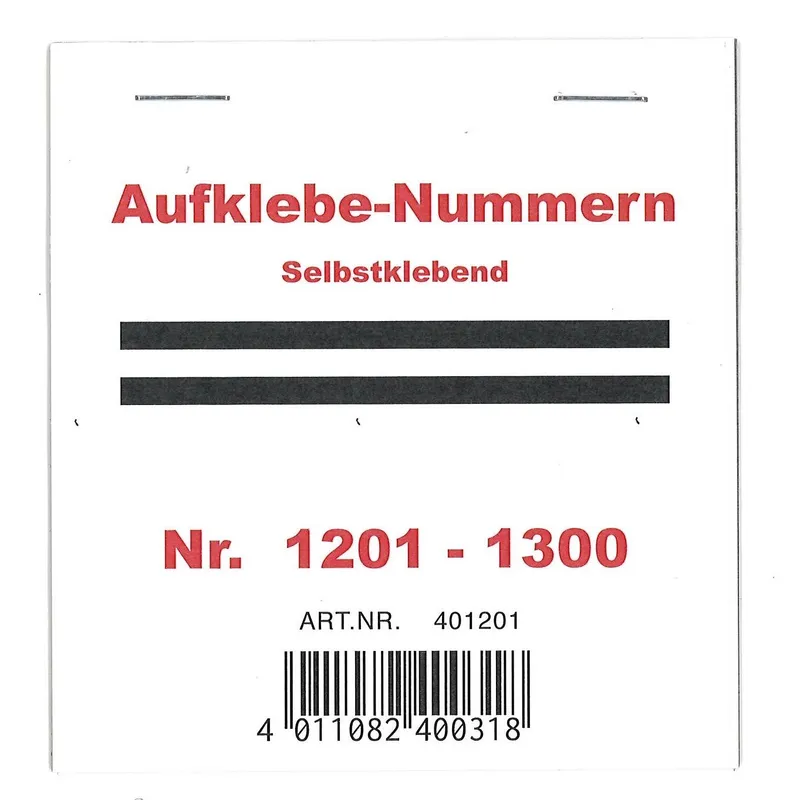 Numéros à coller 1201-1300 1201-1300