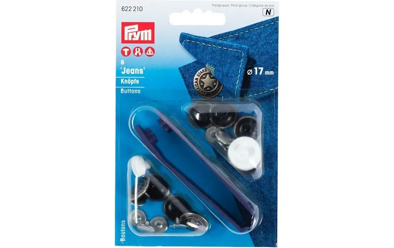 Prym Knöpfe American Star 17 mm, 8 pieces