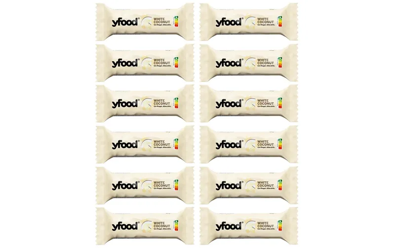 YFOOD Riegel White Coconut 12 x 60 g