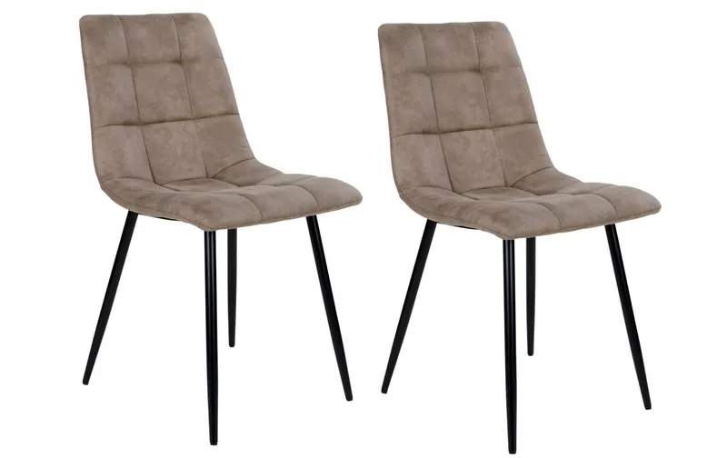 House Nordic Stuhl Middelfart 2 pieces, 86 x 55 cm, black/Hellbraun