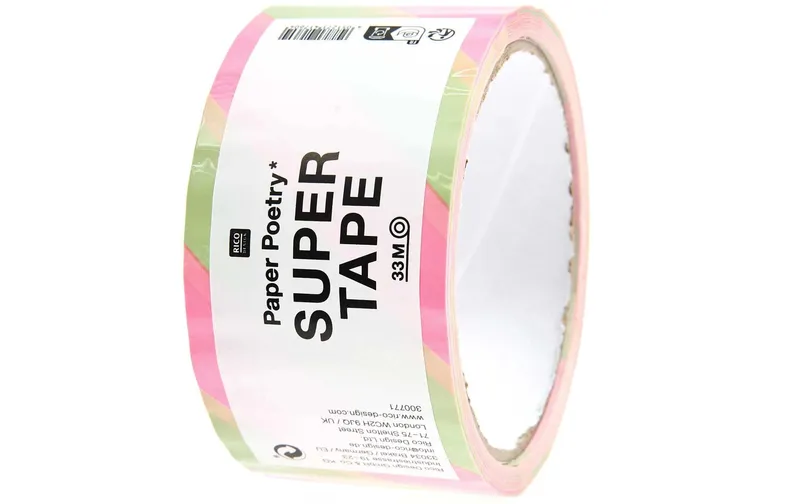 Rico Design Klebeband Paper Poetry 50 mm x 32 m, Neonpink/Pistache
