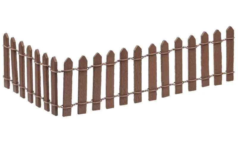 HobbyFun Mini-Haus Zaun 25 x 5 cm, marrone
