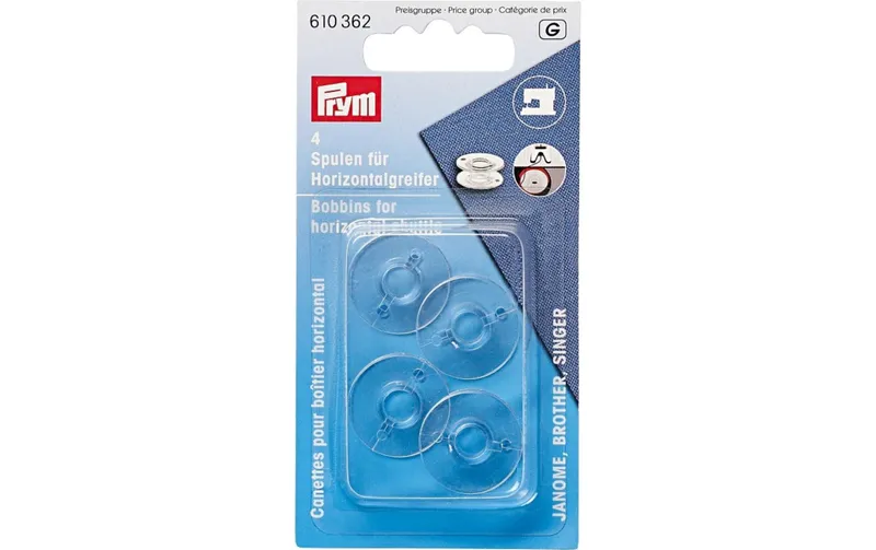 Prym Nähspule Ø 2.05 cm, Horizontalgreifer, 4 pièces