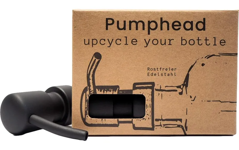 Pumphead Seifenpumpe pour verregetränkeflaschen noir