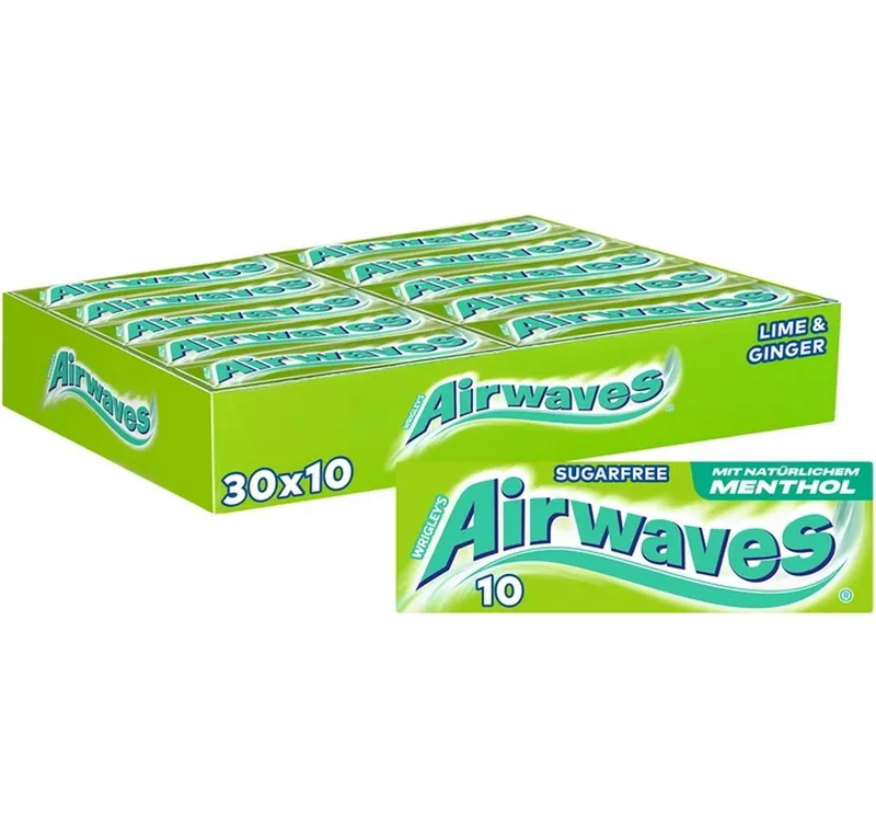 Airwaves Kaugummi Lime Ginger 30 x 14 g