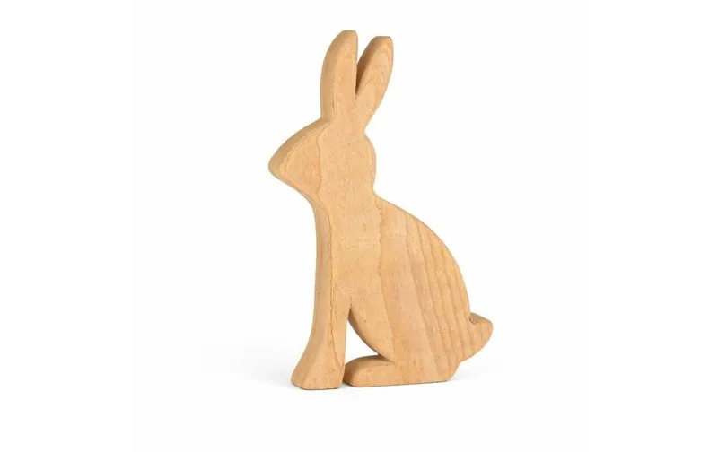 CHALET Aufsteller Hase Hugo L 41 x 2 x 25 cm, naturele