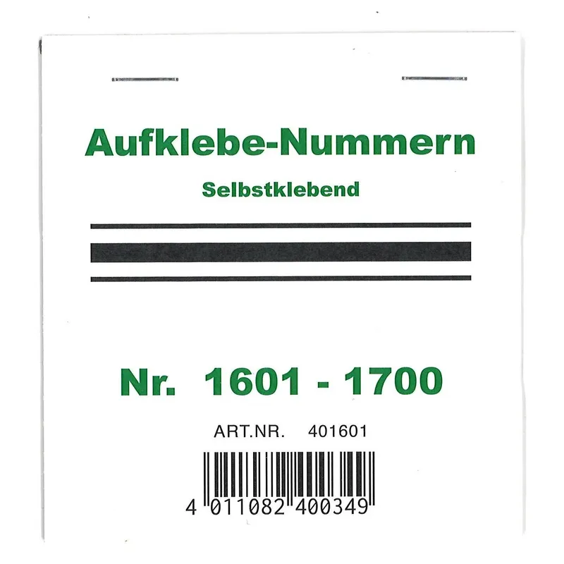 Numéros à coller nr. 1601-1700 1601-1700