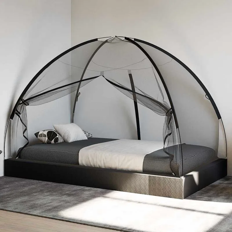 Moskito-Netzzelt Mongolisch 220 Schwarz 200x120x130 cm
