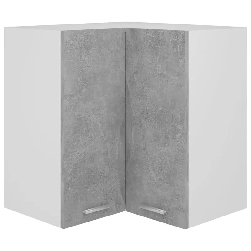 Eckhängeschrank Lyon Betongrau 57x57x60 cm derivato del legno