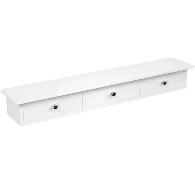Songmics Wandregal mit Schubladen white