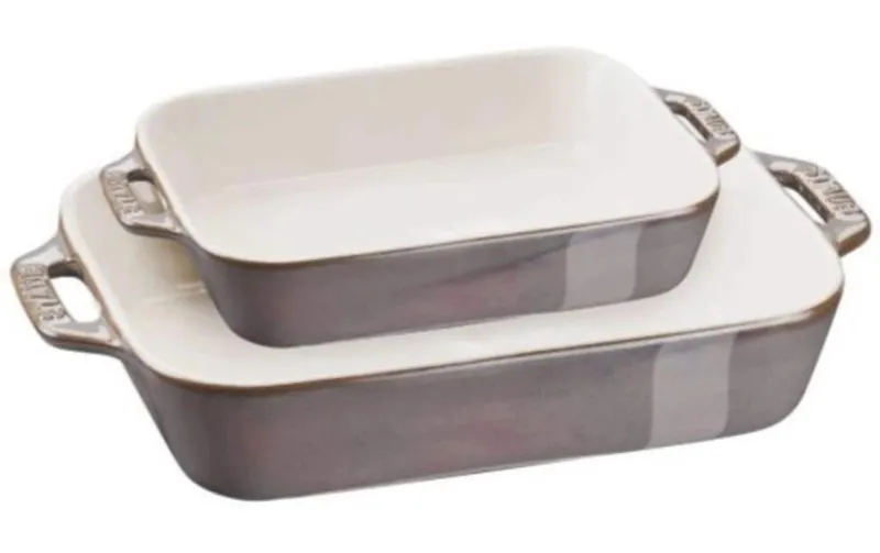Staub Auflaufform-Set Eckig, gris