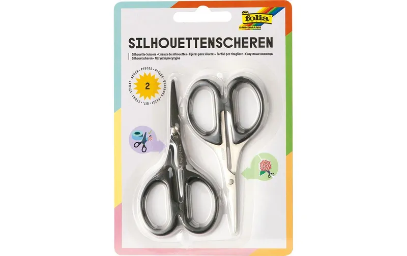 Folia Silhouettenscheren 2er-Set Metall Kunststoff