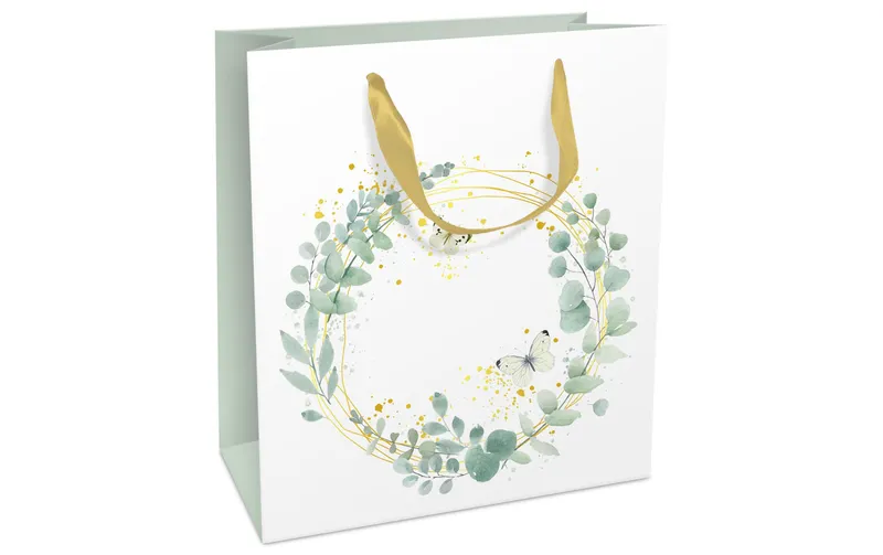 brun + Company Geschenktasche Festlich 18 x 21 x 8 cm, blanc