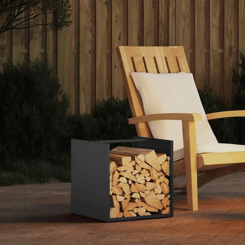 Brennholzregal anthracite 40x40x40 cm Kaltgewalzter Stahl