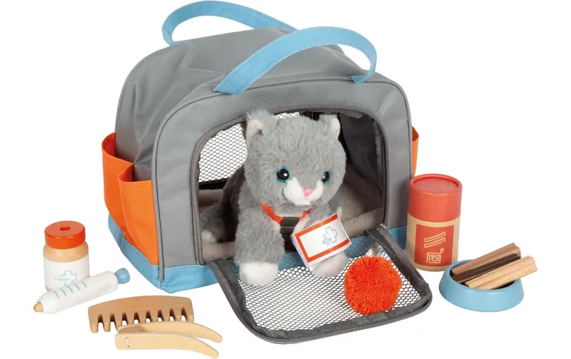 small foot Katze mit Tasche und Pflege-Set