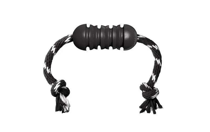 Kong Extreme Dental mit Seil schwarz, Ø 5 cm, H 12 cm