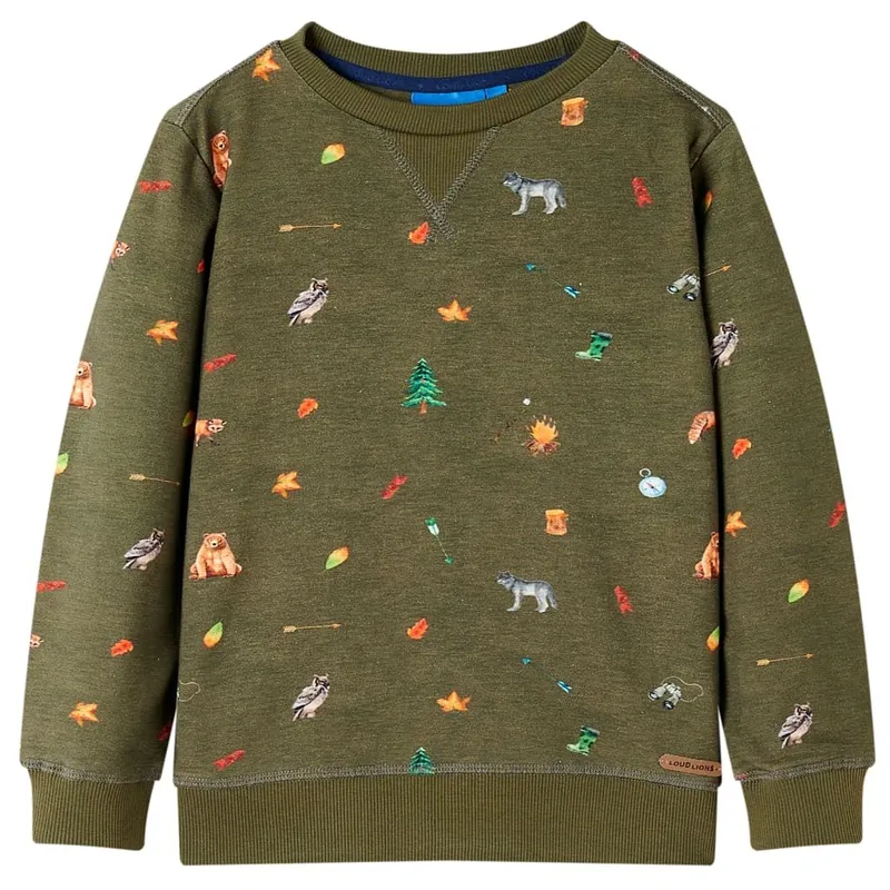 Sweatshirt pour enfants kaki 104