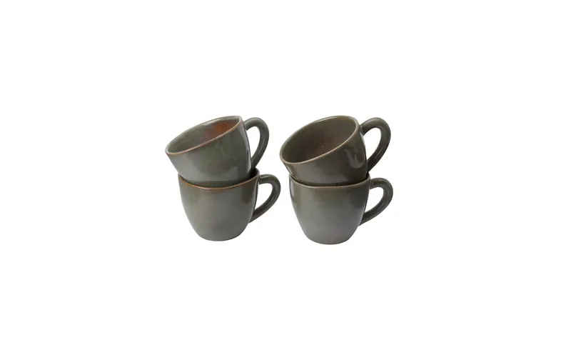 Urbanara Kaffeebecher Capela 200 ml, 4 pièces, Olivgrün