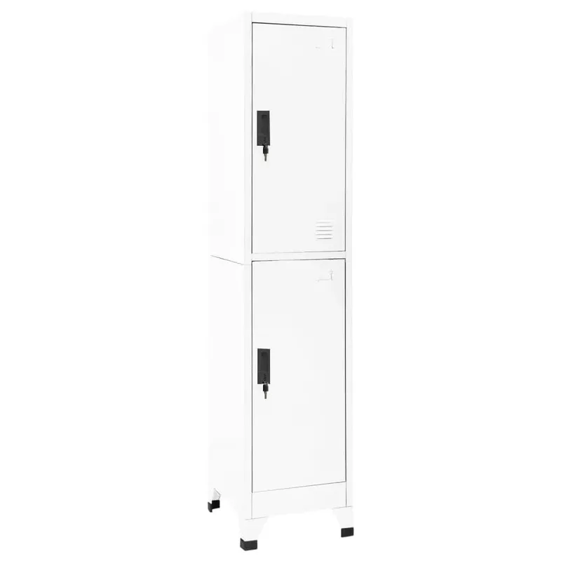 Schließfachschrank bianco 38x45x180 cm Stahl