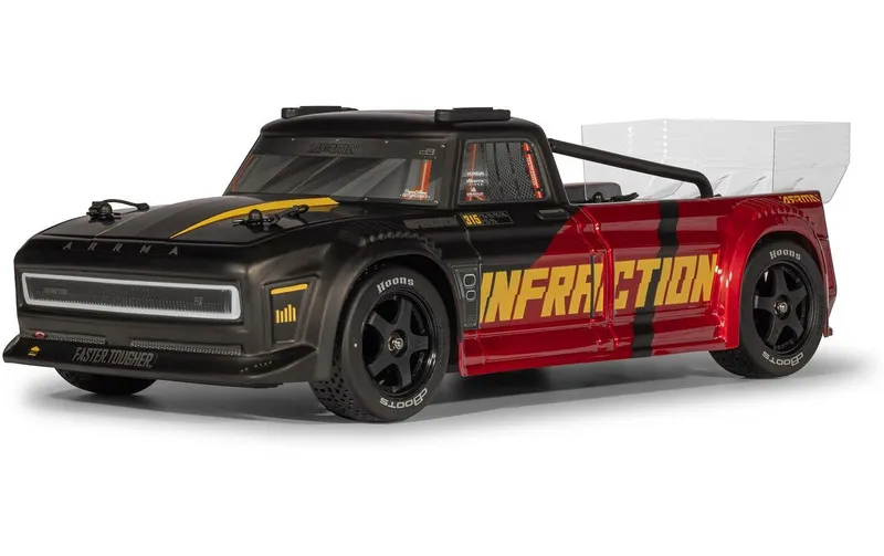 Arrma Race Truck Infraction 223S DSC 4 x 4 1:8, ARTR nero/rosso
