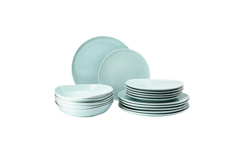 Rosenthal Speiseteller Junto Opal Green, Set 18-teilig