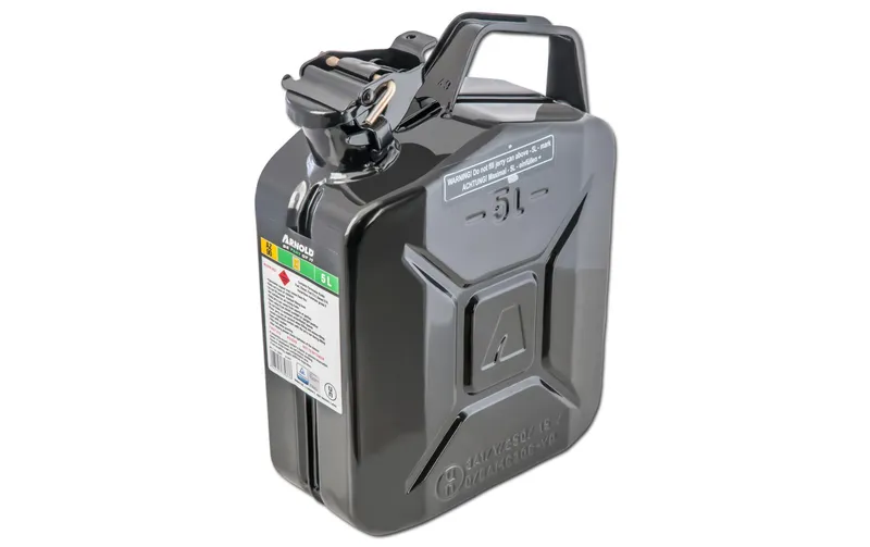 Arnold Benzinkanister 5 l Metall, Schwarz