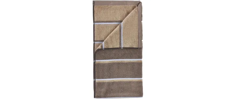 Zone Denmark Duschtuch 70 x 140 cm Taupe/Kamel/Himmelblau