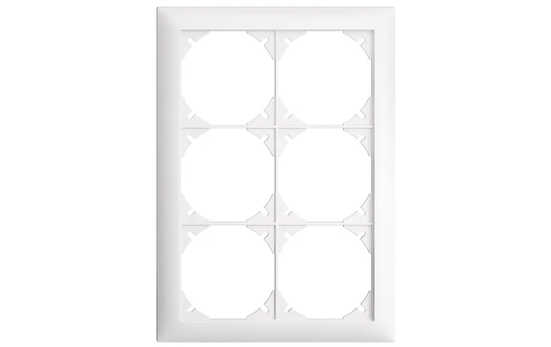 Feller EDIZIOdue Abdeckrahmen 2 x 3, weiss