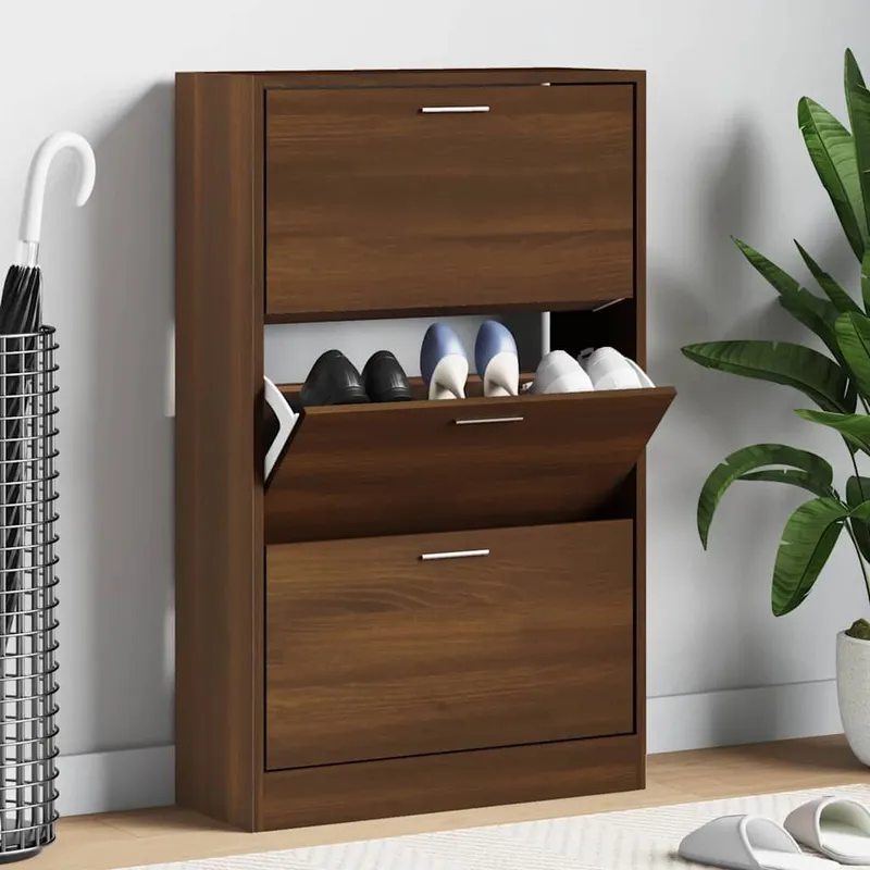 Armoire à chaussures Chêne marron 63x24x103cm Bois d'ingénierie