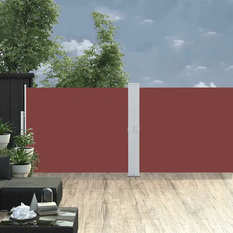 estraibile tenda laterale 140x1200 cm marrone
