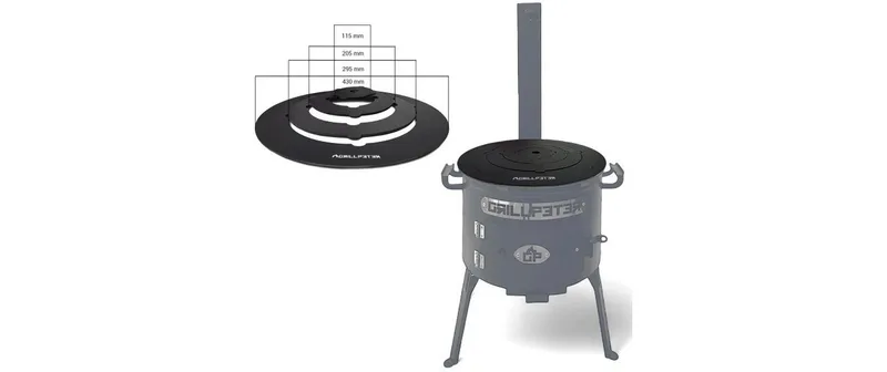 GRILLPETER Grillplatte pour Utschak 40 cm, 12 L