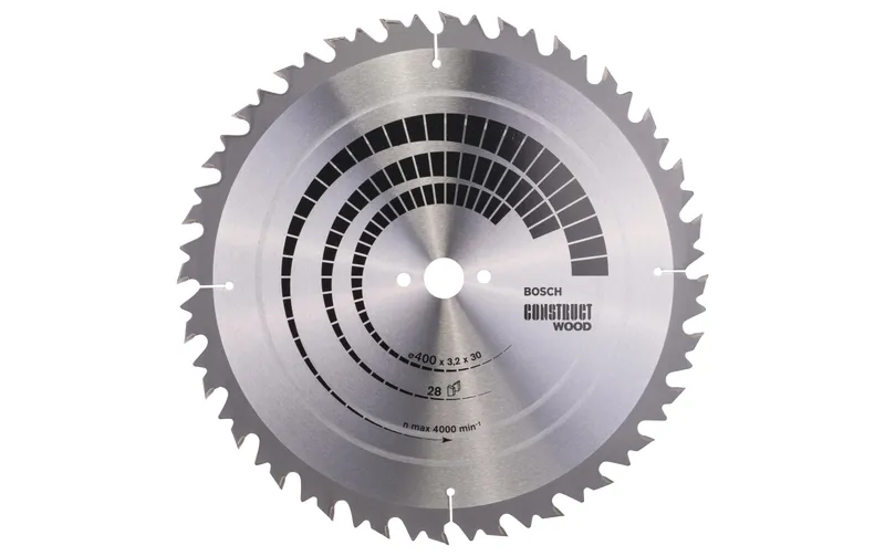 Bosch Professional Kreissägeblatt Construct Wood, 400 x 30 x 3.2 mm, Z 28