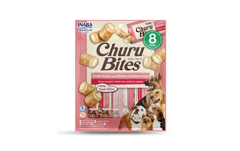 CIAO Churu Leckerli Bites Huhn e Lachs, 8 x 12 g