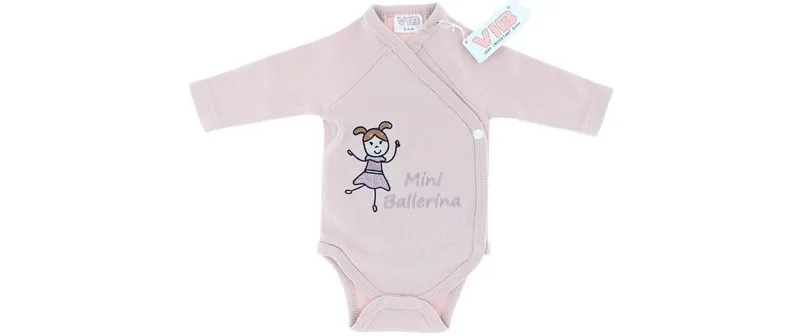Very Important Baby Langarm-Wickelbody Mini Ballerina Rosa Gr. 56