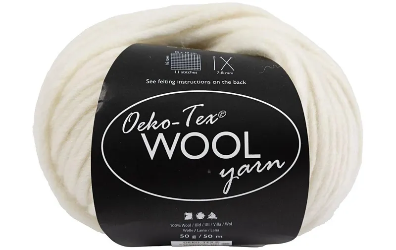 Creativ Company Wolle Oeko-Tex 50 g, Crème