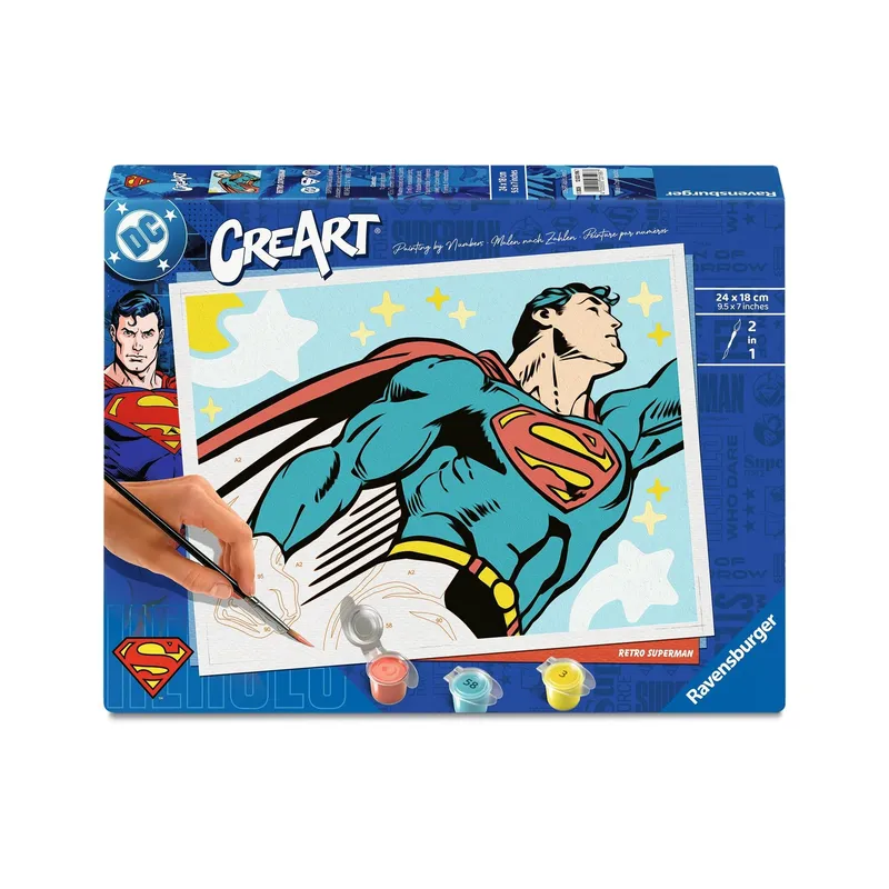 Ravensburger Malen nach Zahlen CreArt, DC Comics – Retro Superman