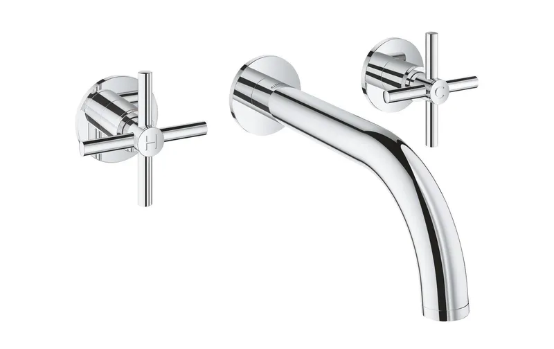 GROHE Lavaboarmatur Atrio 1/2", Chrom, Wandmontage, Kreuzgriffe
