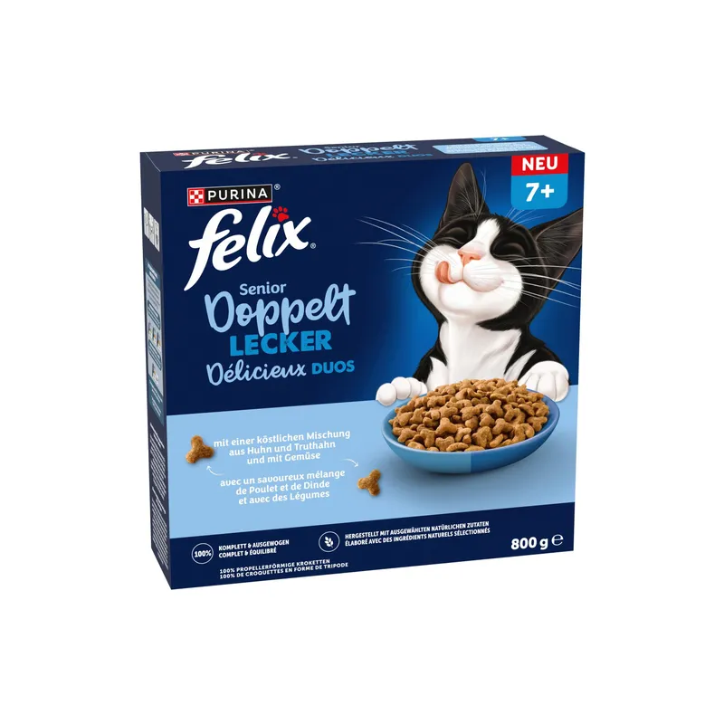 Felix Trockenfutter Doppelt Lecker Senior Geflügel 800 g