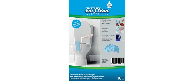 Edi Clean Ersatzpads für WC-Randreiniger Profi Kunststoff Blau
