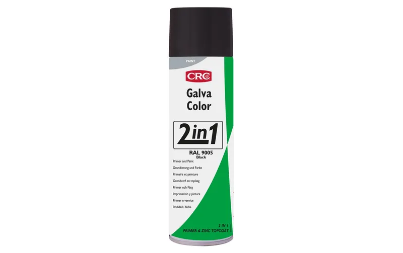 CRC Korrosionsschutz GalvaColor 2in1, 9005 Tiefschwarz 500 ml