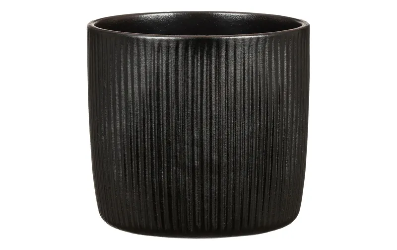 scheurich Blumentopf Ebano Solido Linea 21.9 cm, nero