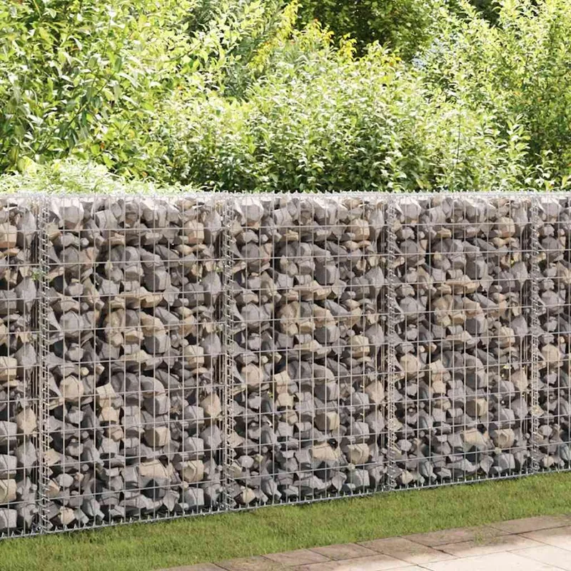 gabionswand with Abdeckung galvanised steel 150x60x100 cm