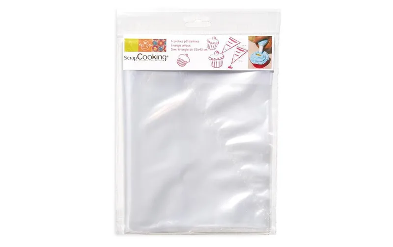ScrapCooking Spritzbeutel Einweg, 6 pezzi