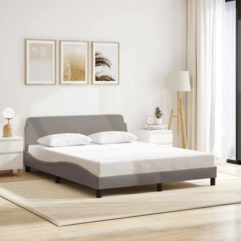 Struttura letto "Dover" Tortora 160x200 cm Tessuto