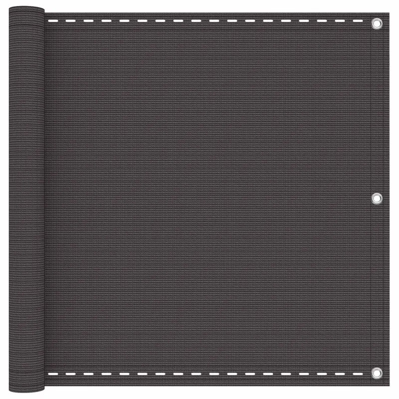 Balkonsichtschutz Anthrazit 75 x 1000 cm HDPE und Aluminium