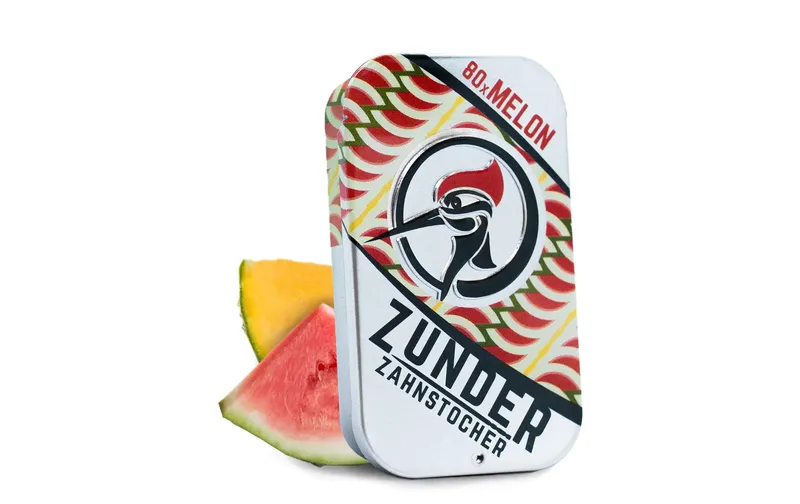 Zunder stuzzicadenti stuzzicadenti Melon in der Zunder Schiebedose 80 pezzi