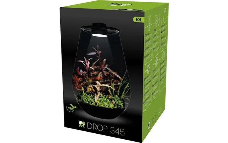 Bio Art Terrario per piante Drop 330 Nero